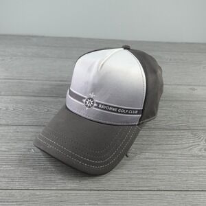 Pukka Cap Mens Bayonne Golf Club One Size Gray White Logo Adjustable Backstrap
